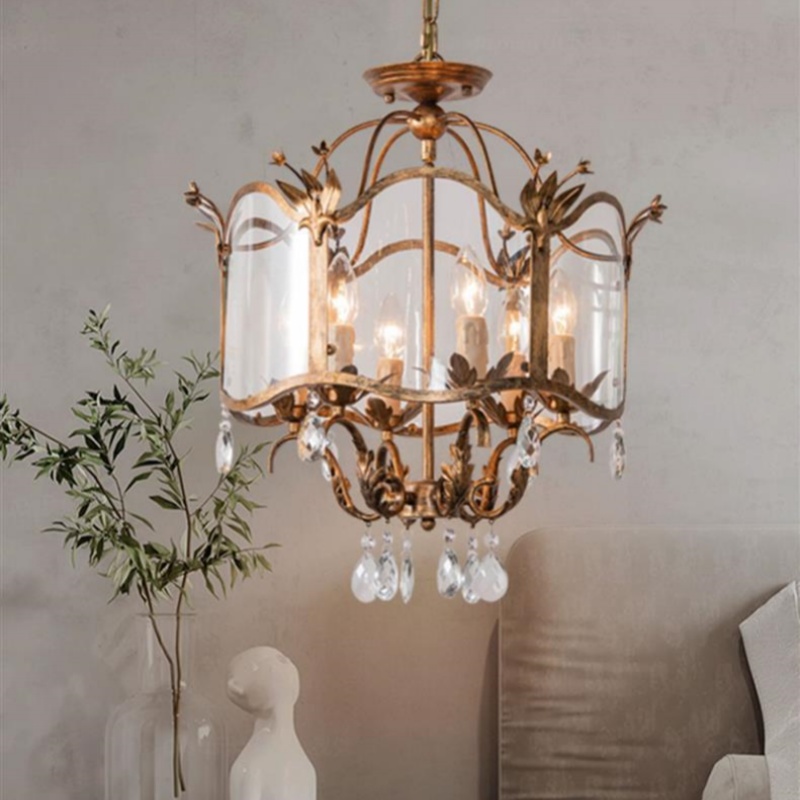 Decor Lighting Fixtures - Французский Ретро Свеча Хрустальный Подвесной Светильник