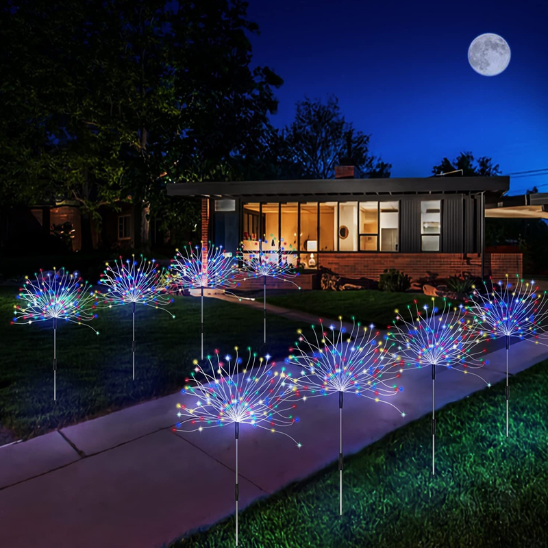 String Light Outdoor - Фейерверк с солнечной батареей, освещение для