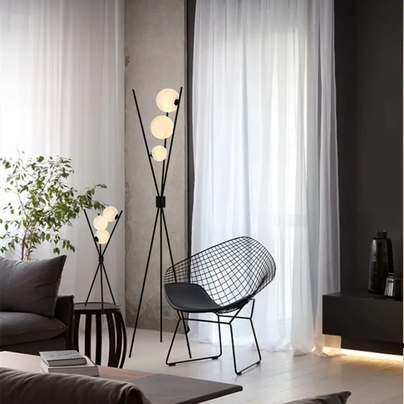 Floor Lamp Tripod - Artpad Nordic Черный Торшер Диван Гостиная