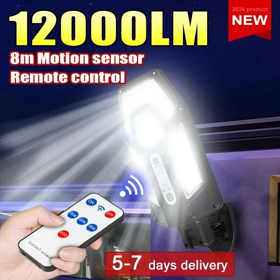 String Light Outdoor - Мощный солнечный настенный светильник 12000LM с