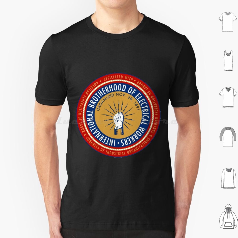 Union Lighting & Decor Affiliate Program Collabs - Футболка Ibew Electrician-Cool, большой размер, 100%