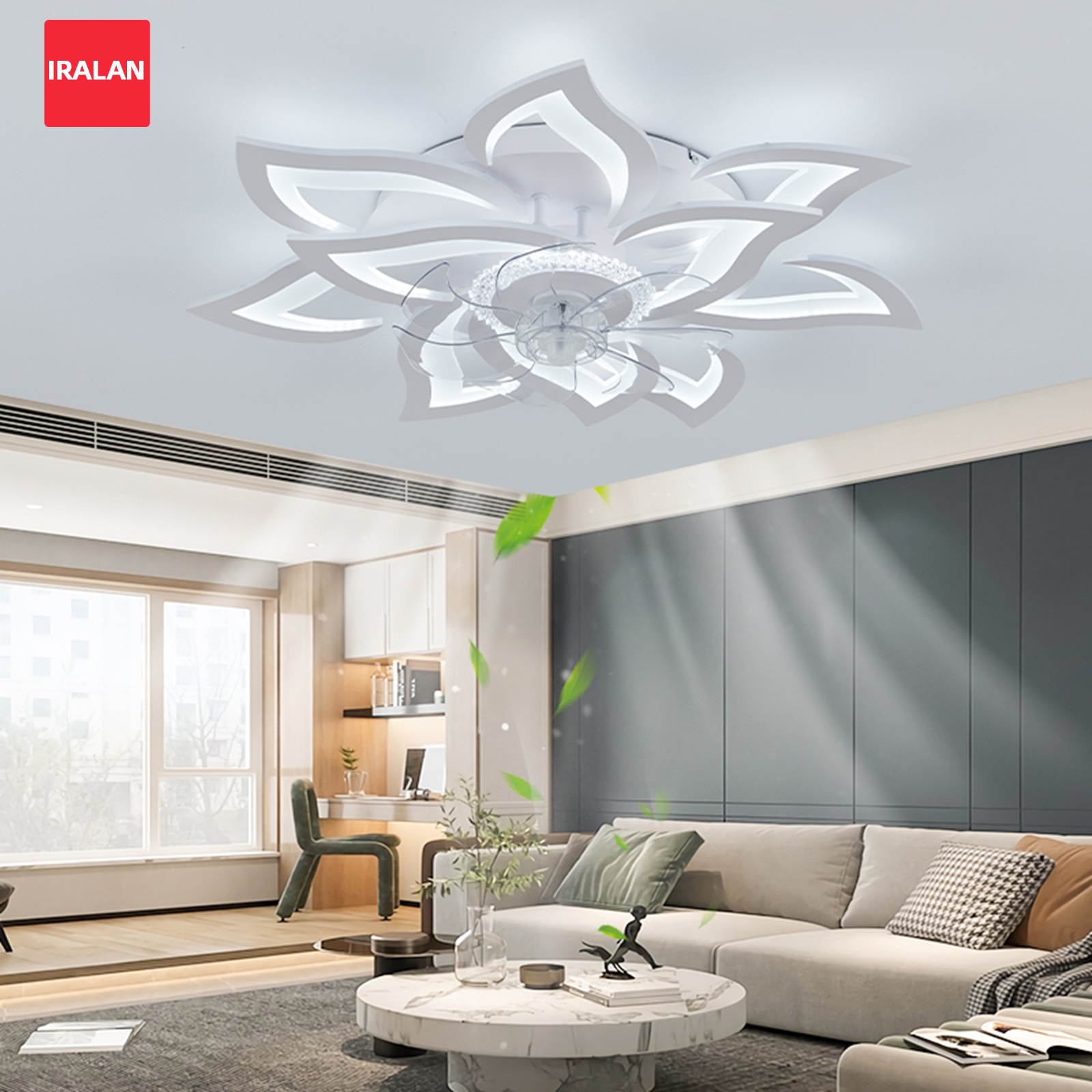 Decor Lighting Ceiling Fans - Потолочный вентилятор с цветком и освещением,