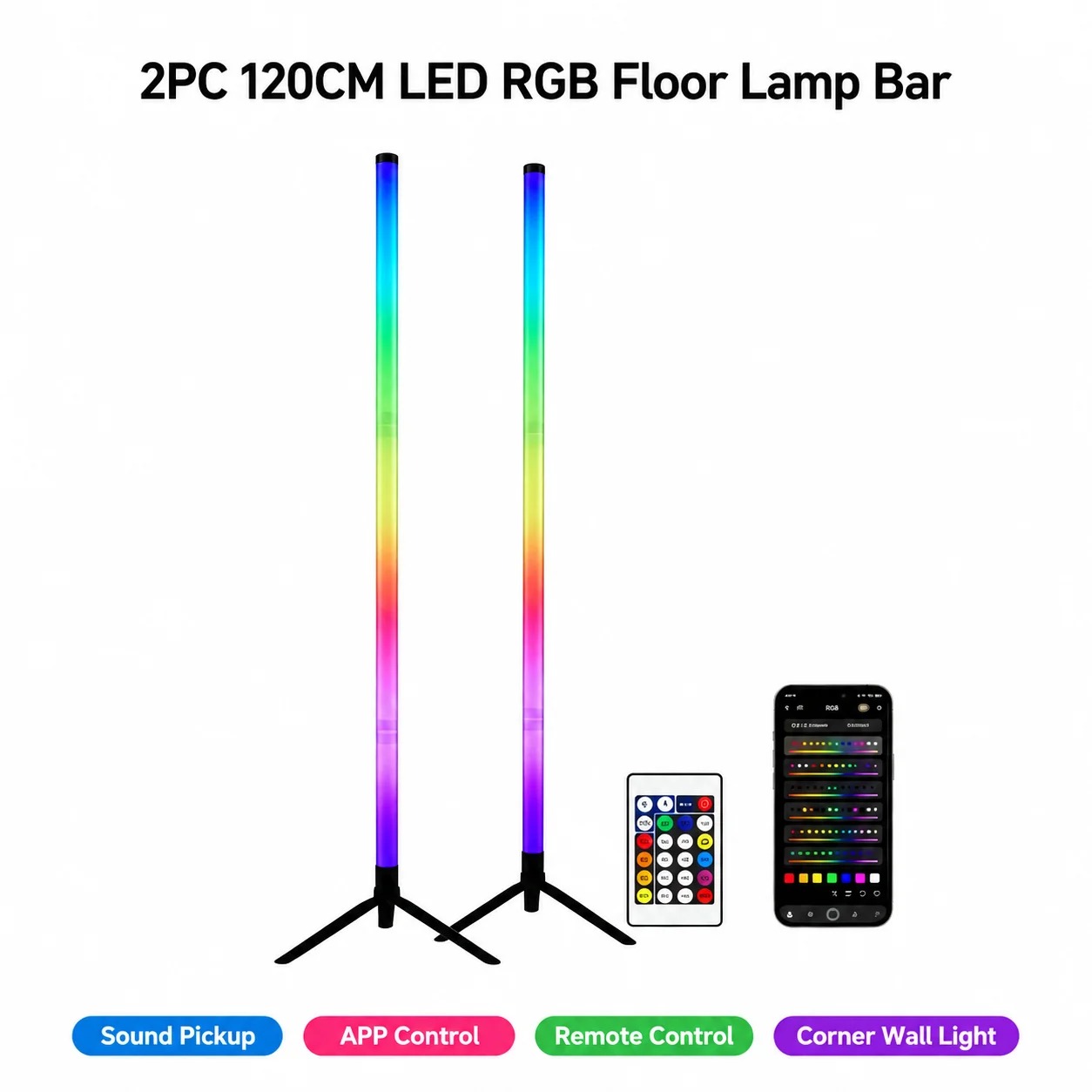 Комплект из 2 RGB LED угловых  – обзор и цена Lighting Decor Room