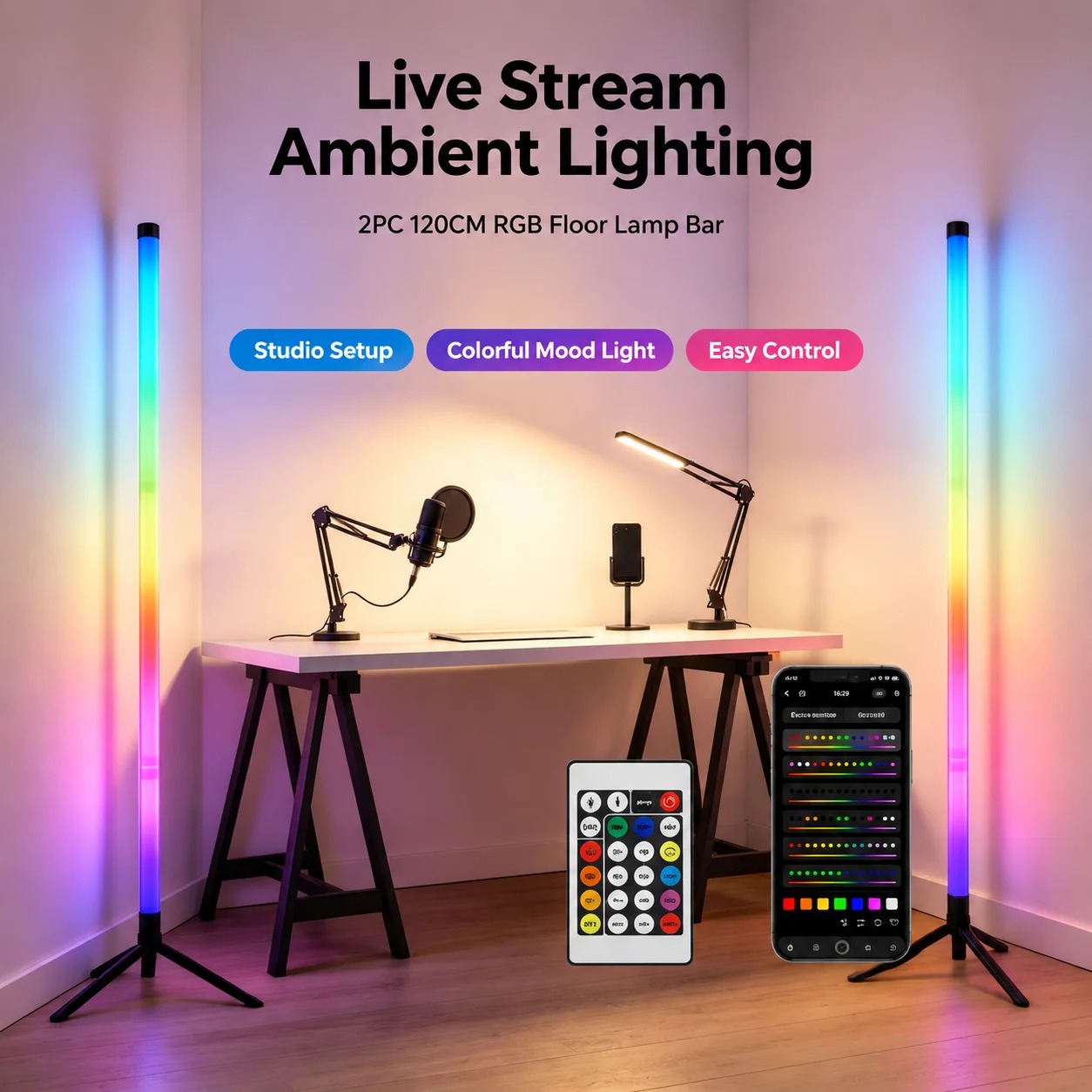 Комплект из 2 RGB LED угловых  – обзор и цена Lighting Decor Room
