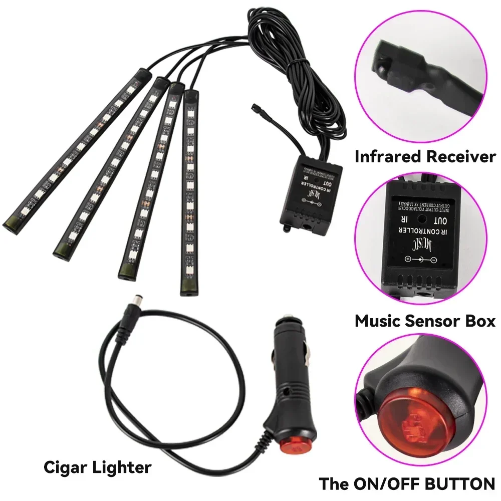 Неоновый светодиодный RGB авто – обзор и цена Touch Dimmer Lamp
