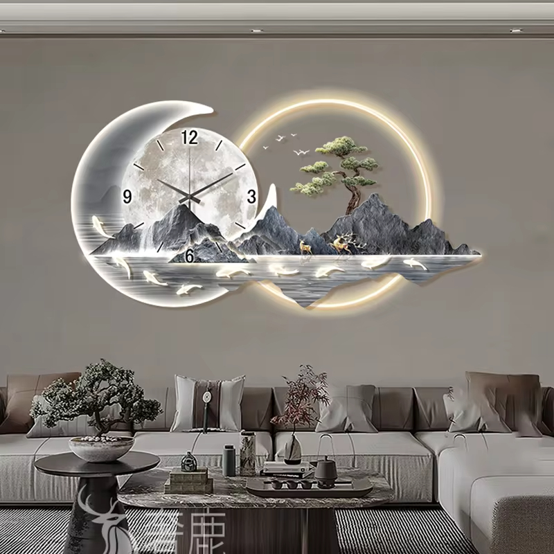 Модные Роскошные Настенные час – обзор и цена Lighting Home Decor Wall Clocks